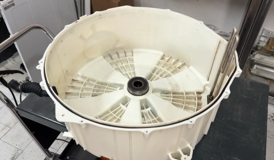 Washing machine drum bearing maintenance