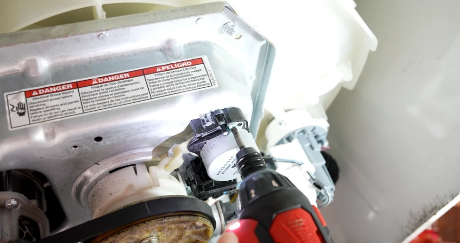 Removing the shift actuator from a Whirlpool top-load washer